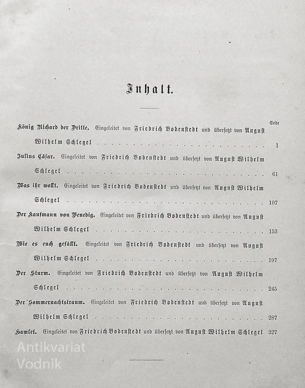 SHAKESPEARE’S SAMMTLICHE WERKE IV.