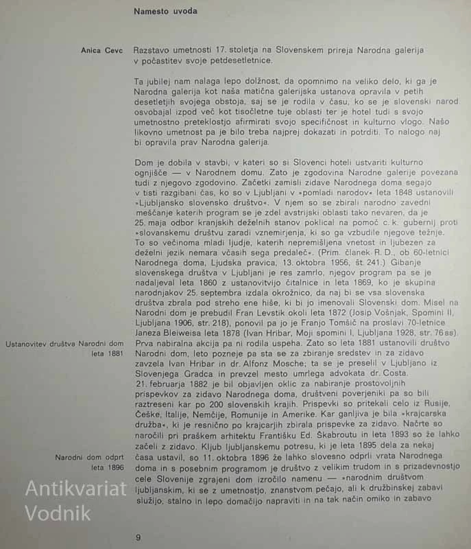 UMETNOST XVII. STOLETJA NA SLOVENSKEM I.