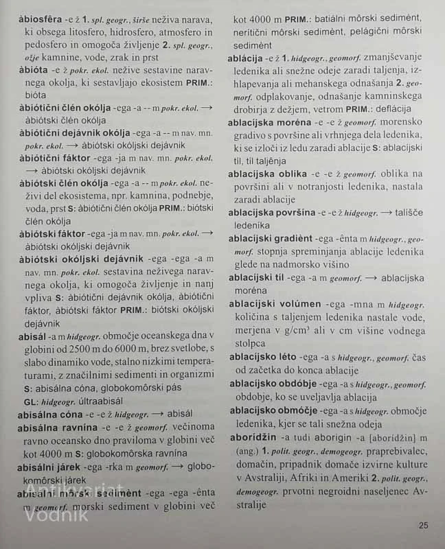 GEOGRAFSKI TERMINOLOŠKI SLOVAR, več avtorjev