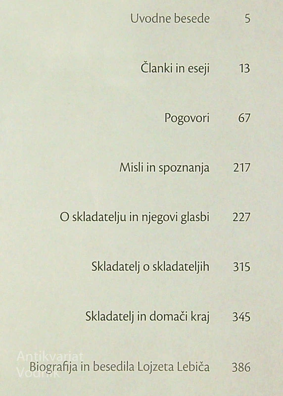 OD BLIZU IN DALEČ II, Lojze Lebič