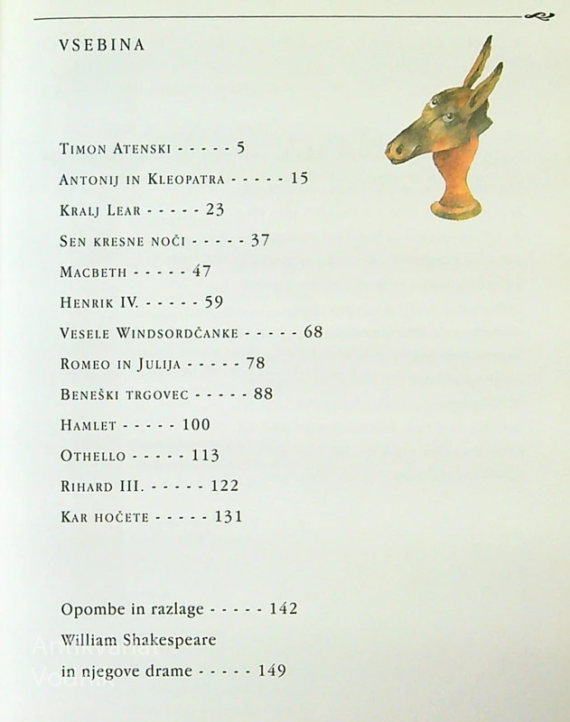 ZGODBE IZ SHAKESPEARJA, Vladimir Hulpach