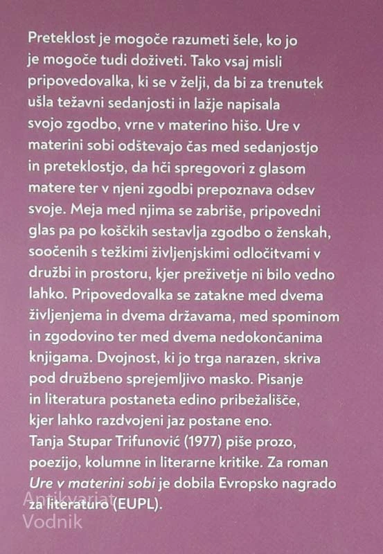 URE V MATERINI SOBI, Tanja Stupar Trifunović