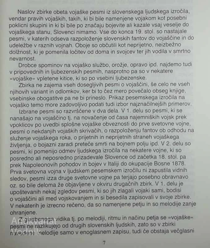 OJ, TA VOJAŠKI BOBEN; SLOVENSKE LJUDSKE PESMI O VOJAŠČINI IN VOJSKOVANJU, Zmaga Kumer
