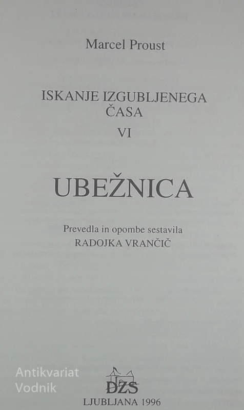 UBEŽNICA, Marcel Proust