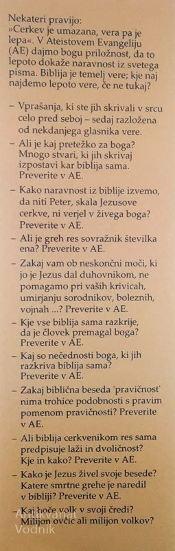 ATEISTOV EVANGELIJ, več avtorjev