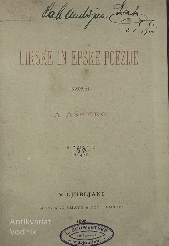 LIRSKE IN EPSKE POEZIJE, A. Aškerc