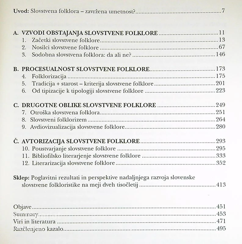 PROCESUALNOST SLOVSTVENE FOLKLORE, Marija Stanovnik