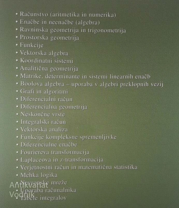 MATEMATIČNI PRIROČNIK Z OSNOVAMI RAČUNALNIŠTVA, Horst Stocker