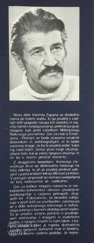 KOMEDIJA ČLOVEŠKEGA TKIVA, I. in II. del, Vitomil Zupan