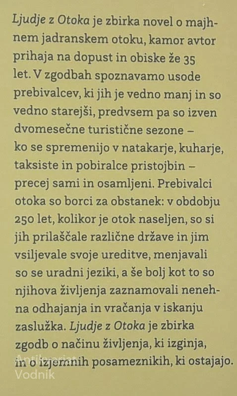 LJUDJE Z OTOKA, Tone Partljič