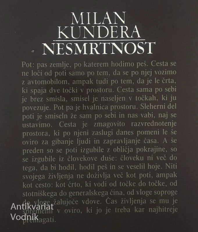NESMRTNOST, Milan Kundera