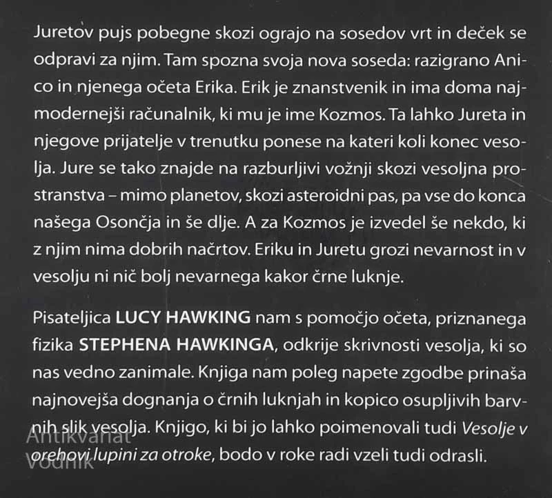 JURE IN SKRIVNOSTI VESOLJA, Lucy in Stephen Hawking