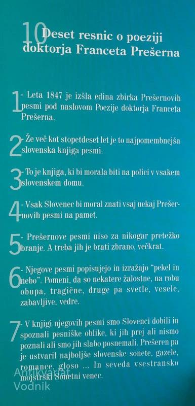 POEZIJE, France Prešeren