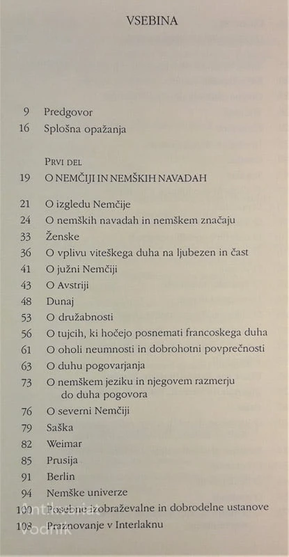 O Nemčiji, Madame de Stael
