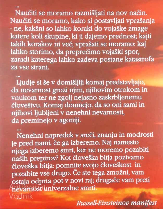 RIZIČNA DRUŽBA, PUGWASH, več avtorjev