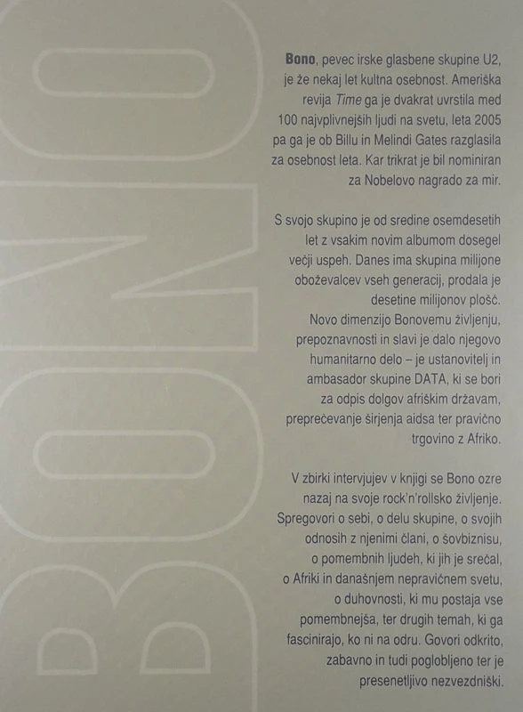 BONO, Michka Assayas