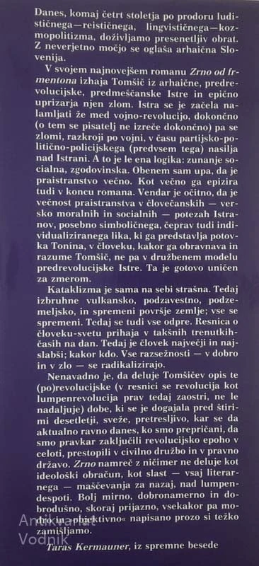 ZRNO OD FRMENTONA, Marjan Tomšič