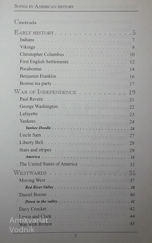SONGS IN AMERICAN HISTORY, Dušica Kunaver