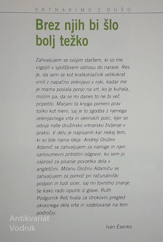VRTNARIMO Z DUŠO, Ivan Esenko