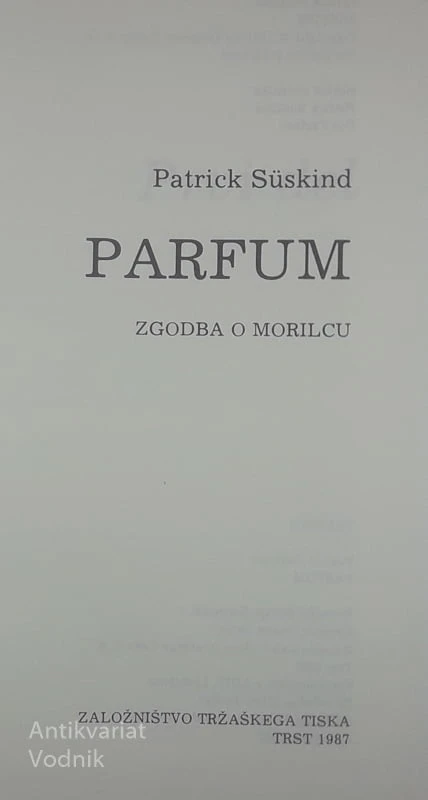 PARFUM, Patrick Süskind