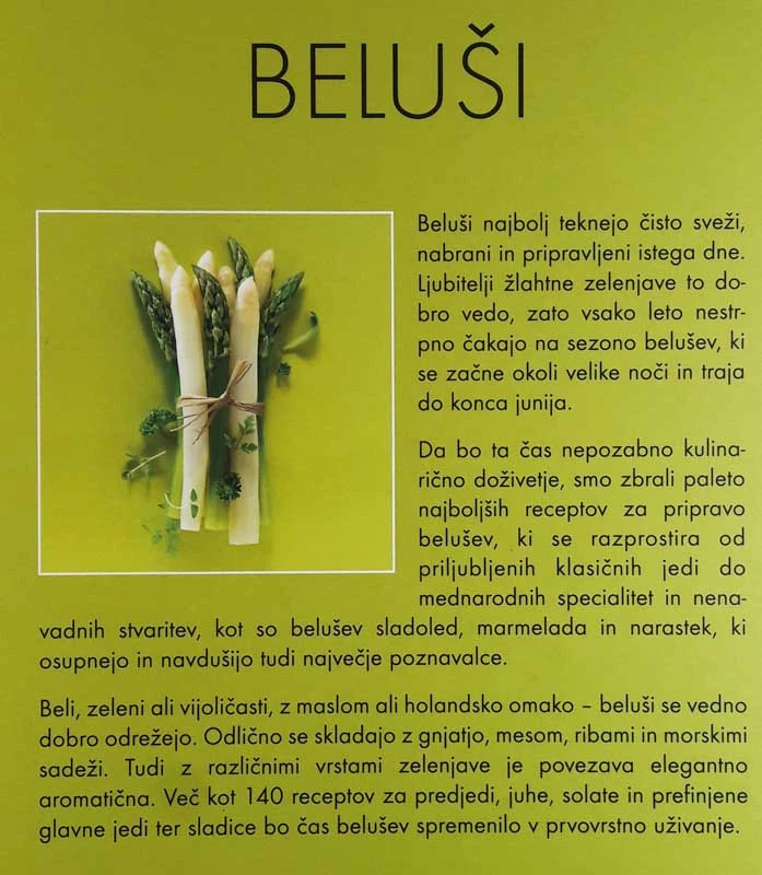 BELUŠI, preved dela Spargel