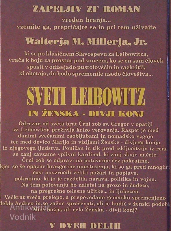 SVETI LEIBOWITZ IN ŽENSKA – DIVJI KONJ, Walter M. Miller Jr. (1. in 2. del)
