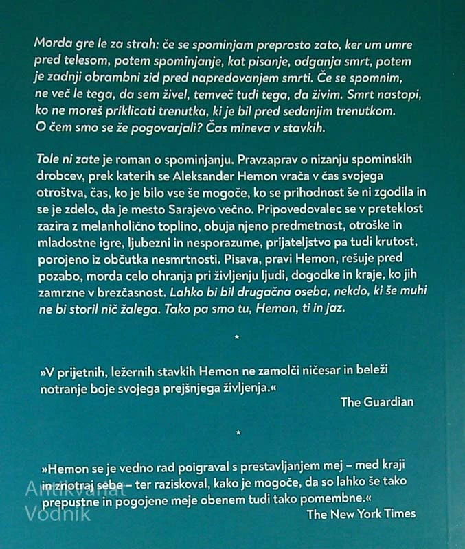 TOLE NI ZATE, Aleksandar Hemon