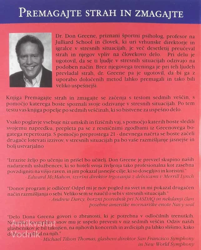 PREMAGAJTE STRAH IN ZMAGAJTE, Don Greene
