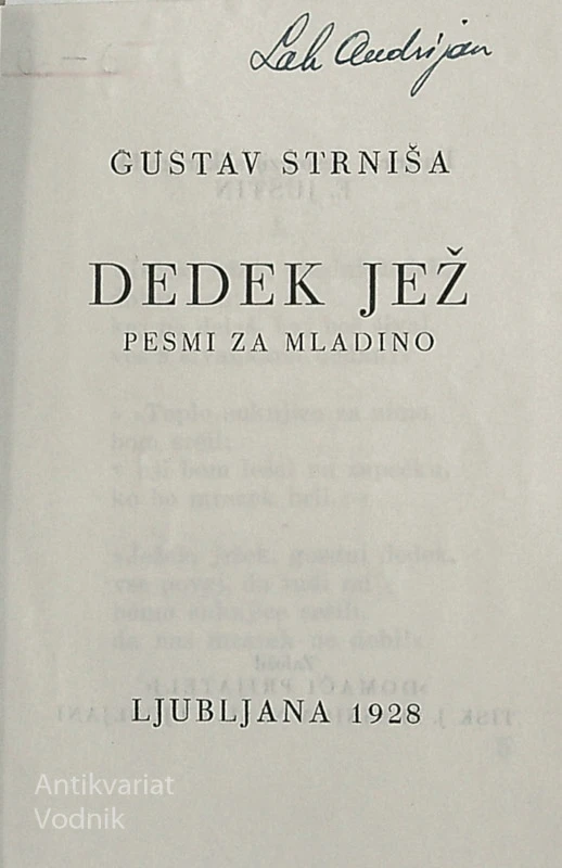 DEDEK JEŽ; PESMI ZA MLADINO, Gustav Strniša