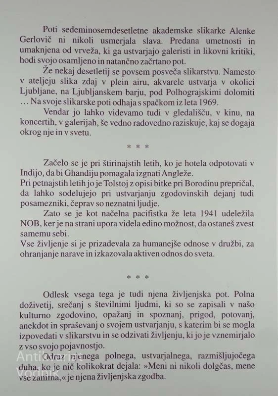 OKRUŠKI MOJEGA ŽIVLJENJA, Alenka Gerlovič