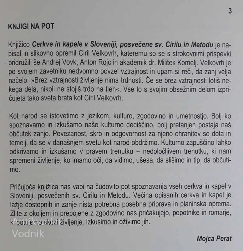 CERKVE IN KAPELE V SLOVENIJI POSVEČENE SVETIMA BRATOMA CIRILU IN METOD