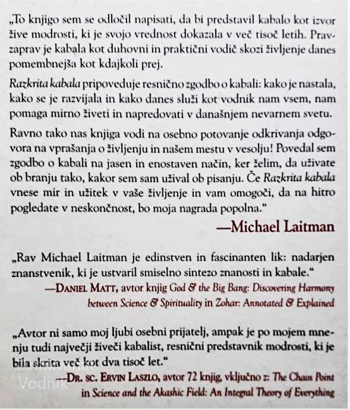 RAZKRITA KABALA, VODIČ ZA MIRNEJŠE ŽIVLJENJE, Michael Laitman