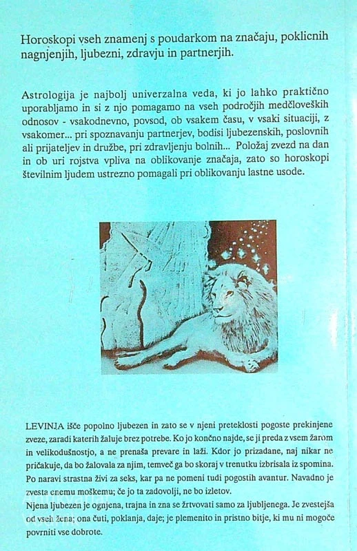 ASTROLOGIJA IN ČLOVEKOV ZNAČAJ, Lynette d’Etoiles
