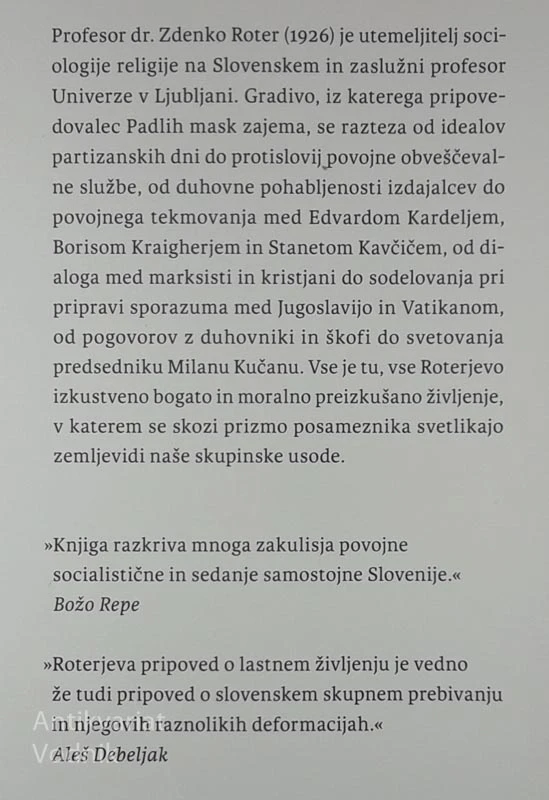 PADLE MASKE, Zdenko Roter
