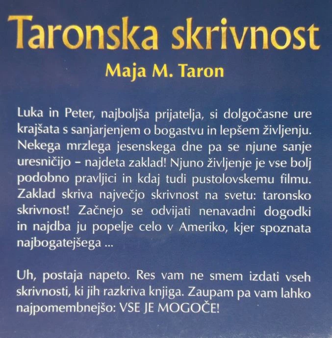 TARONSKA SKRIVNOST, Maja M. Taron