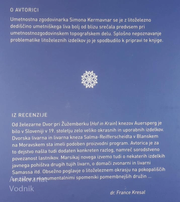 LITOŽELEZNA DEDIŠČINA V ZAHODNI, OSREDNJI IN JUŽNI SLOVENIJI, Simona Kermavnar