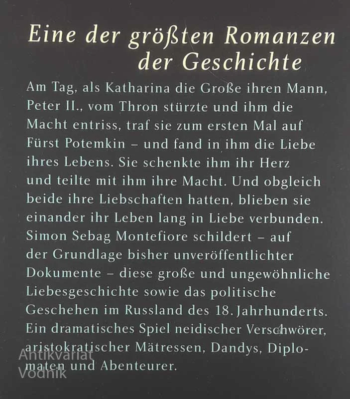 KATHARINA DIE GROSSE UND FÜRST POTEMKIN, Simon Sebag Montefiore