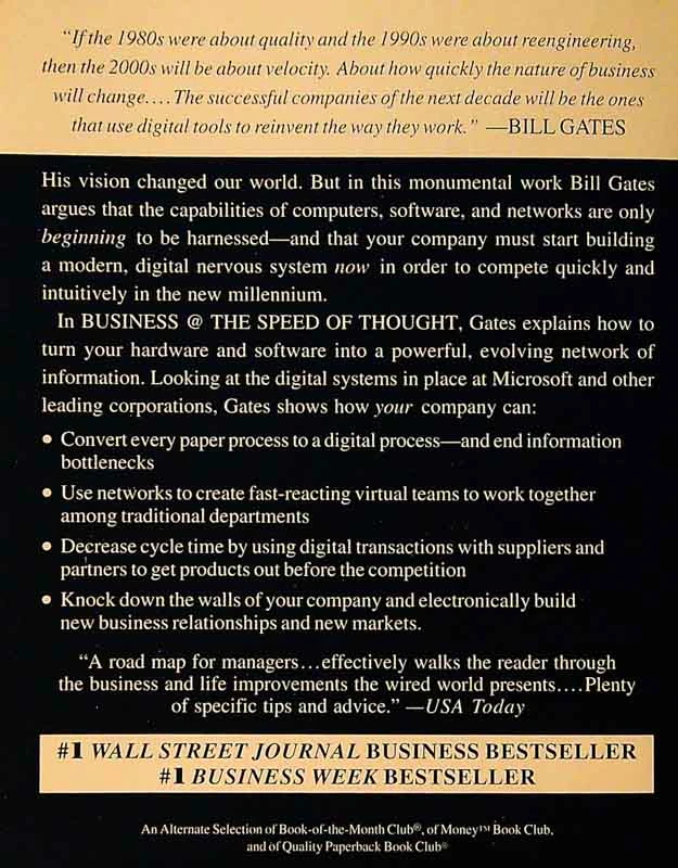 BUSINESS @ THE SPEED OF THOUGHT, Bill Gates