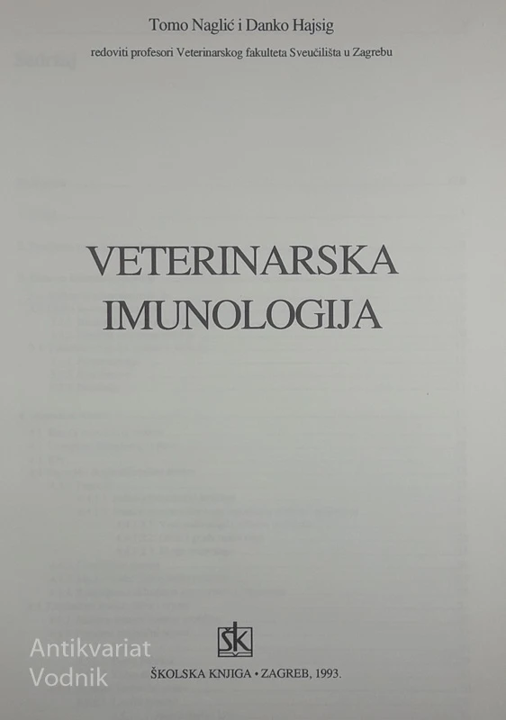 VETERINARSKA IMUNOLOGIJA, Naglić – Hajsig