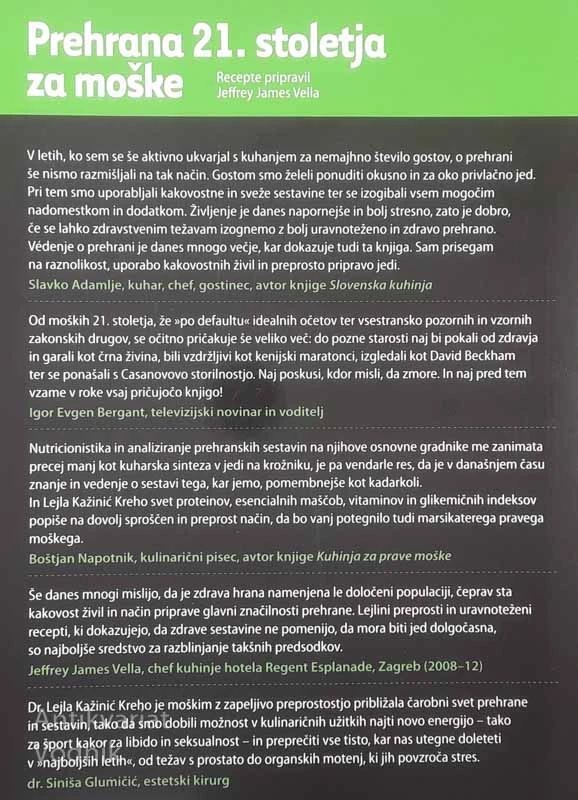 PREHRANA 21. STOLETJA ZA MOŠKE, Dr. Lejla Kažinić Kreho