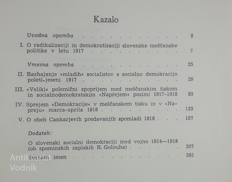 IVAN CANKAR IN SLOVENSKA POLITIKA LETA 1918, Dušan Kermavner