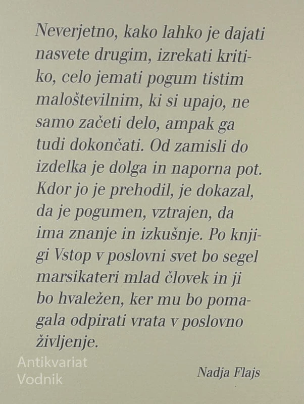 VSTOP V POSLOVNI SVET, Marija Popovič in Mimi Zajc