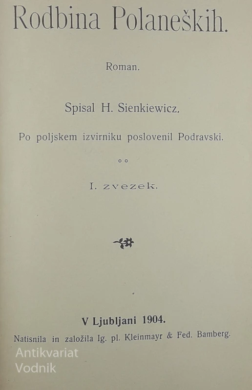 RODBINA POLANEŠKIH, H. Sienkiewicz
