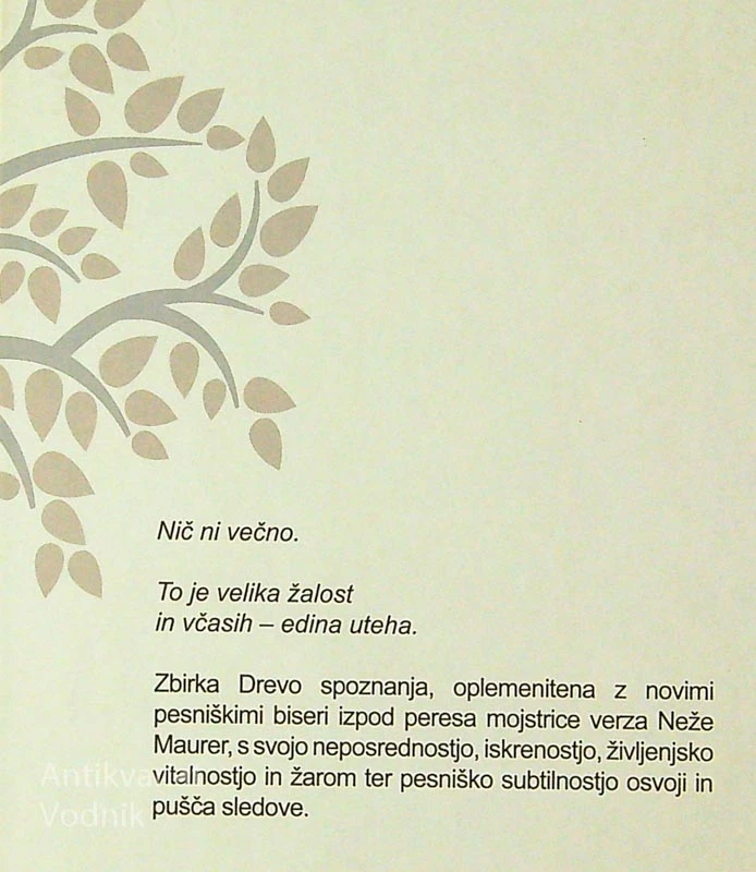 DREVO SPOZNANJA, Neža Maurer