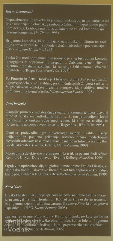 DRAME, Evald Flisar