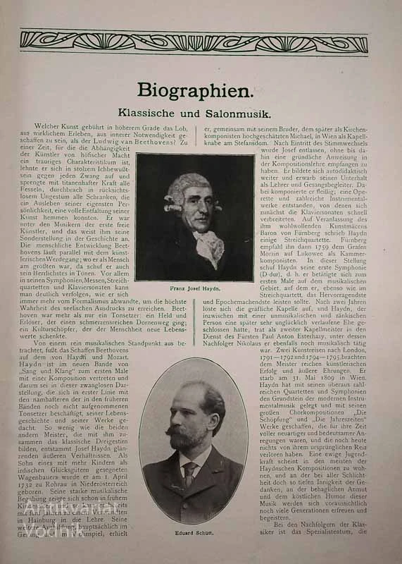 SANG UND KLANG IM XIX UND XX JAHRHUNDERT