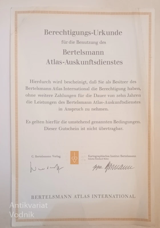 BRATELSMANN ATLAS INTERNATIONAL