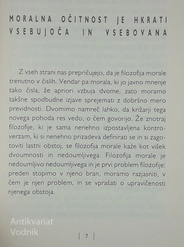 PARADOKS MORALE, Vladimir Jankelevitch