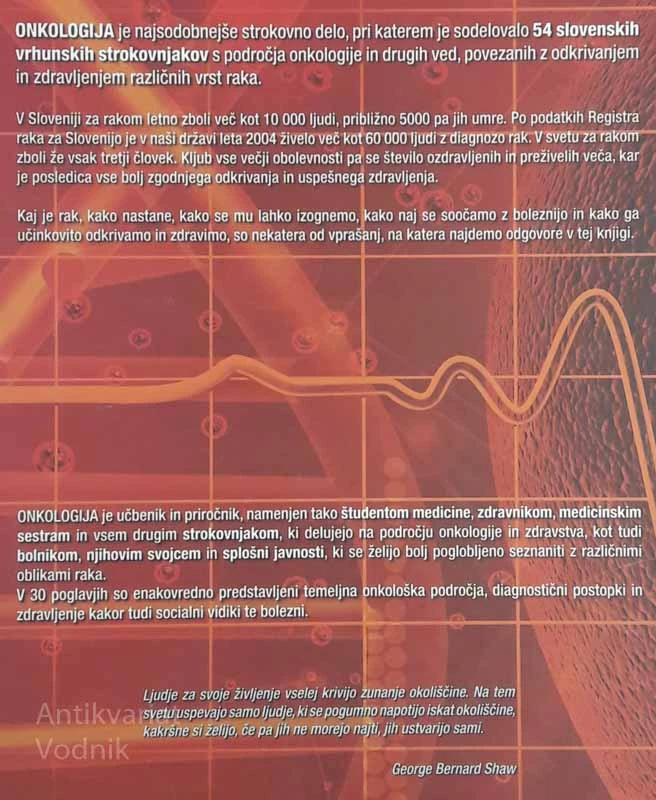 ONKOLOGIJA Raziskovanje, diagnostika in zdravljenje raka, S. Novakovič