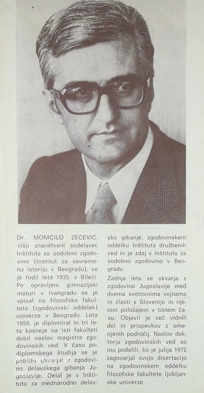 SLOVENSKA LJUDSKA STRANKA IN JUGOSLOVANSKO ZEDINJENJE, dr. Momčilo Zečević